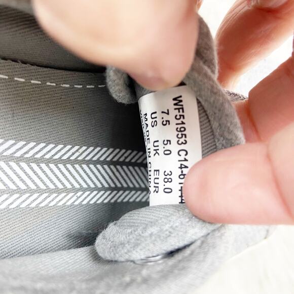 Keds 7.5 Womens Jersey Gray Textile Double Up Shoe Gitter Dot Sneakers - Picture 9 of 10